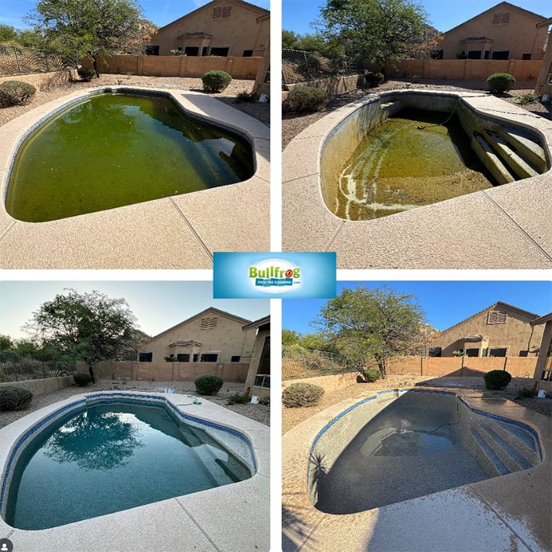 Green pool draining service in Phoenix, AZ